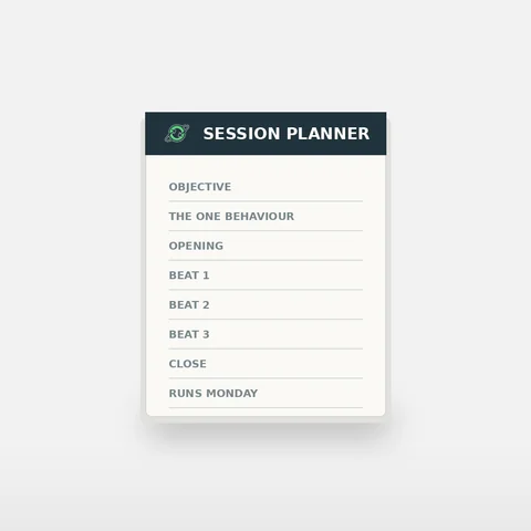 Session Planner Pad carrying the Online Facilitation Skills mark