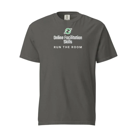 Playbook tee carrying the Online Facilitation Skills mark