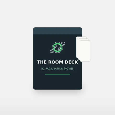 The Room Deck, a card deck carrying the Online Facilitation Skills mark
