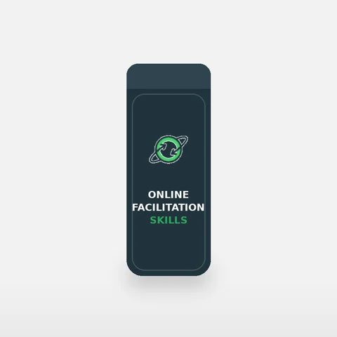 Crest tumbler carrying the Online Facilitation Skills mark